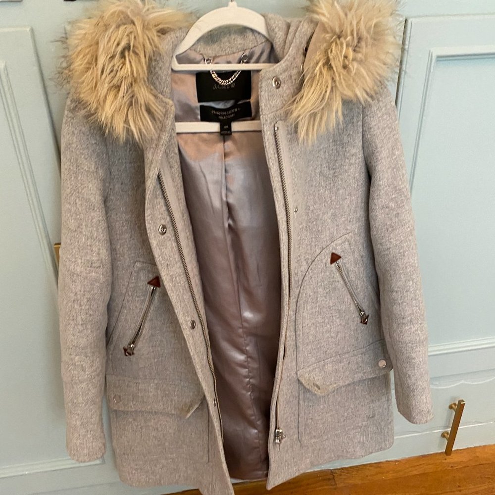 J. Crew Chateau parka Italian stadium-cloth wool